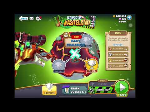 Hungry Shark World : Meltdown Shark final quest 100% with map