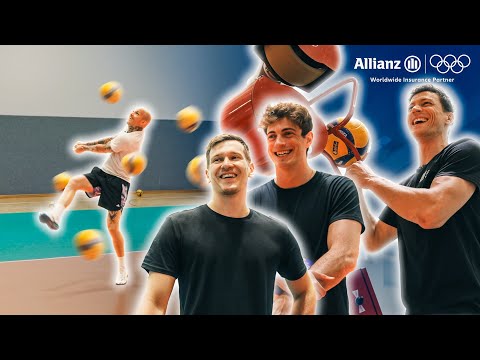 Nationalspieler polieren Dirk die Tattoos! 😂🥴 | Aufschlagchallenge mit der Allianz und dem DVV
