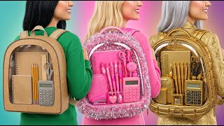 DIY College Hacks vs Designer Organizers | Budget Challenge ✨ Who Has The Coolest Hacks?