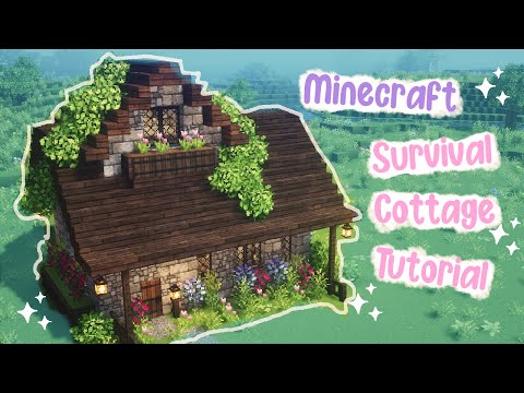 Starter House Tutorial Cottagecore Minecraft 🍄🌿✨Mizunos Cottage Fairy Aesthetic 🌸 Easy Survival