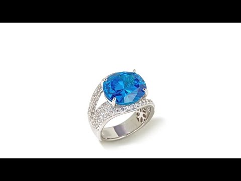 Victoria Wieck 9,16ct Absolute Paraiba Color Oval Ring