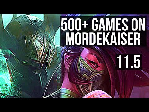 MORDEKAISER vs AKALI (TOP) | 2/0/4, 500+ games, 1.0M mastery | KR Diamond | v11.5
