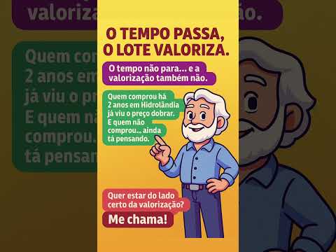 O tempo passa, o lote valoriza!#shorts #hidrolandia #goias #goiania #aparecidadegoiania #Investir