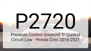 OBD Code p2720 Guide to Repair