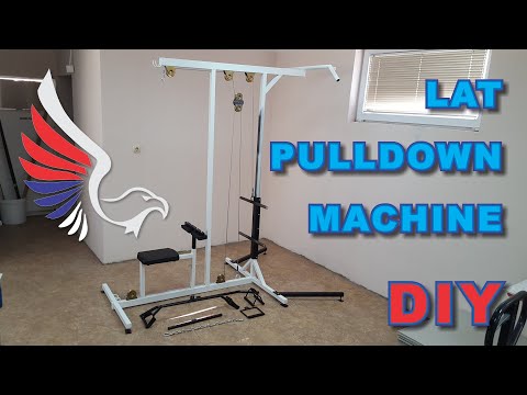 DIY Homemade Lat pulldown machine, home gym equipment (mesurements in description)