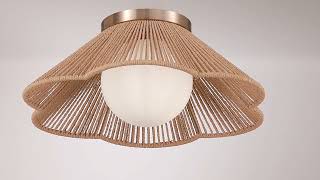 Watch A Video About the Mylinh Natural Rope and Soft Gold Coastal Ceiling Light