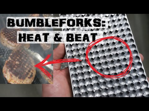 Pixelated Steak Sear | drilled-out griddle face