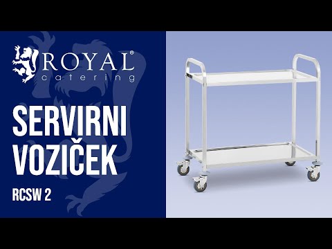 videoposnetek - Servirni voziček - 2 pladnja - do 160 kg