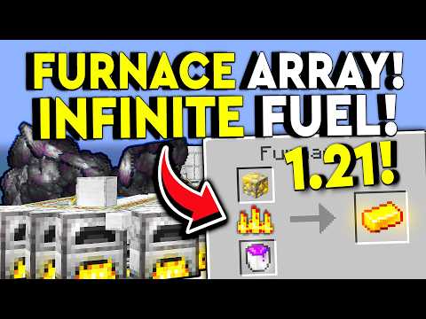 BEST 1.21 Super Smelter Minecraft Tutorial - INFINITE FUEL!