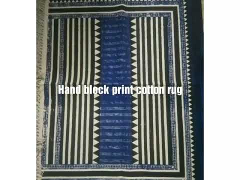 Rajasthani hand block print bedsheet bedroom bedding set with 2 pillows Queen size fitted sheet