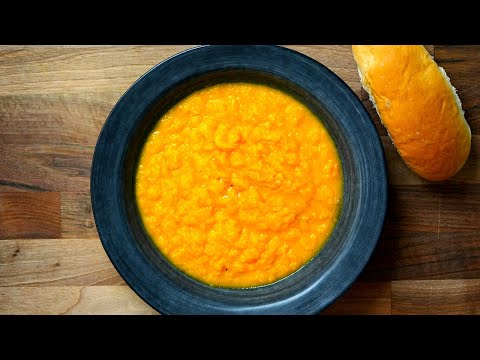 Carrot & Butternut Squash Soup – £4.05 Feeds 6 | £5 Dinner Challenge | Budget Family Meal Recipe