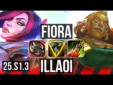 FIORA vs ILLAOI (TOP) | 14/1/0, 8 solo kills, Legendary, 65% winrate | KR Master | 25.S1.3