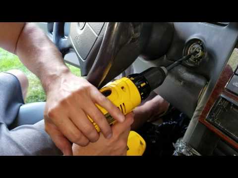 drilling out an ignition...it worked. see other vids. my drill rocks!