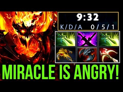 Miracle- IS ANGRY! Gank Everywhere - Double Butterfly Shadow Fiend Dota2