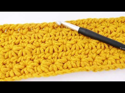 Tolles Sternen Muster Häkeln 🌟 Super schön für Herbst & Winter 🌟 Häkeln in Reihen mit Sternchen