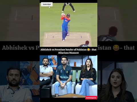 Abhishek Sharma vs Premium fast bowler & Pakistani Audience 😂 #abhisheksharma #indvspak #cricket