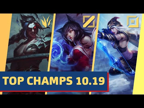 🔴 TOP CHAMPS 10.19, TIER LIST - KAYN INVENCÍVEL, AHRI E ZED REINAM, ASHE RESISTE E MORGANA DOMINA