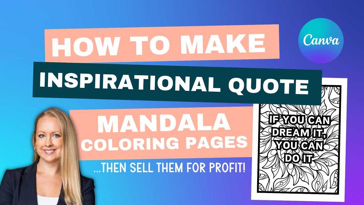 DIY Inspirational Quote Coloring Books: Easy Canva Tutorial