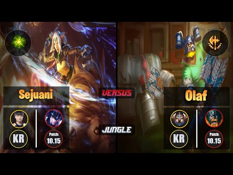 Cuzz SEJUANI (Jungle) [Aftershock] VS OLAF - Challenger KR Patch 10.15