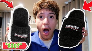 CHEAP BALENCIAGA SLIDE UNBOXING AND REVIEW..