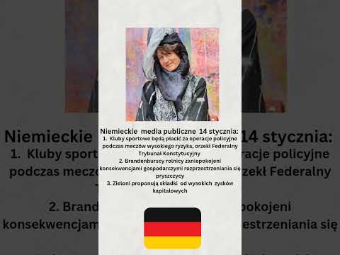 Niemieckie media publiczne 14 stycznia