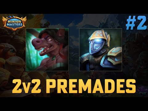 Minion Masters 2v2 Premades - Ratbo + Stormbringer - High Elo Gameplay -  No Commentary - Chill - #2