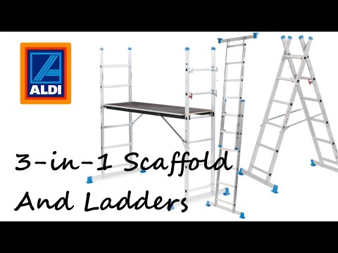 Aldi Specialbuys - 3-in-1 Scaffold And Ladders - Perfect lightweight platform for DIY
