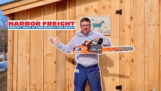I BOUGHT the New HARBOR FREIGHT ATLAS 80v Battery Operated CHAINSAW (not what I was expecting)
