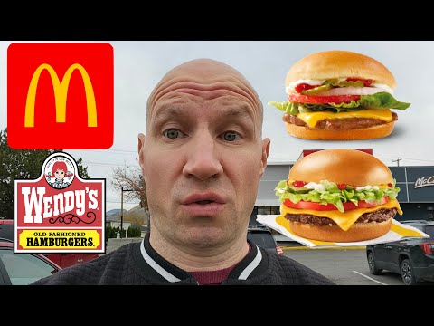 Wendy's Jr  Cheeseburger Deluxe Vs McDonald's Cheeseburger Deluxe!