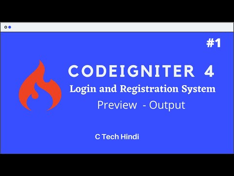 #1 CodeIgniter 4 - Login and Registration System Tutorial (Hindi) - Site Demo (English Subtitle)