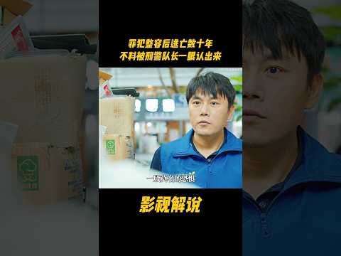 罪犯整容后逃亡数十年，不料被刑警队长一眼认出来#电视剧