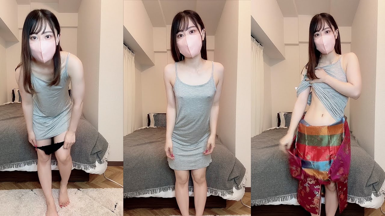 【ノーブラ ノーパン 生着替え】ワンピースからチャイナ服に生着替えしてみた！！