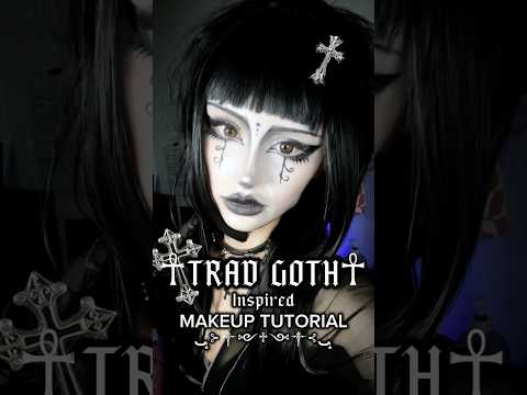 TRAD GOTH MAKEUP Might CANCEL ME…🫣🕸️⚰️#makeuptutorial #tradgoth #goth #gothmakeup #gothaesthetic