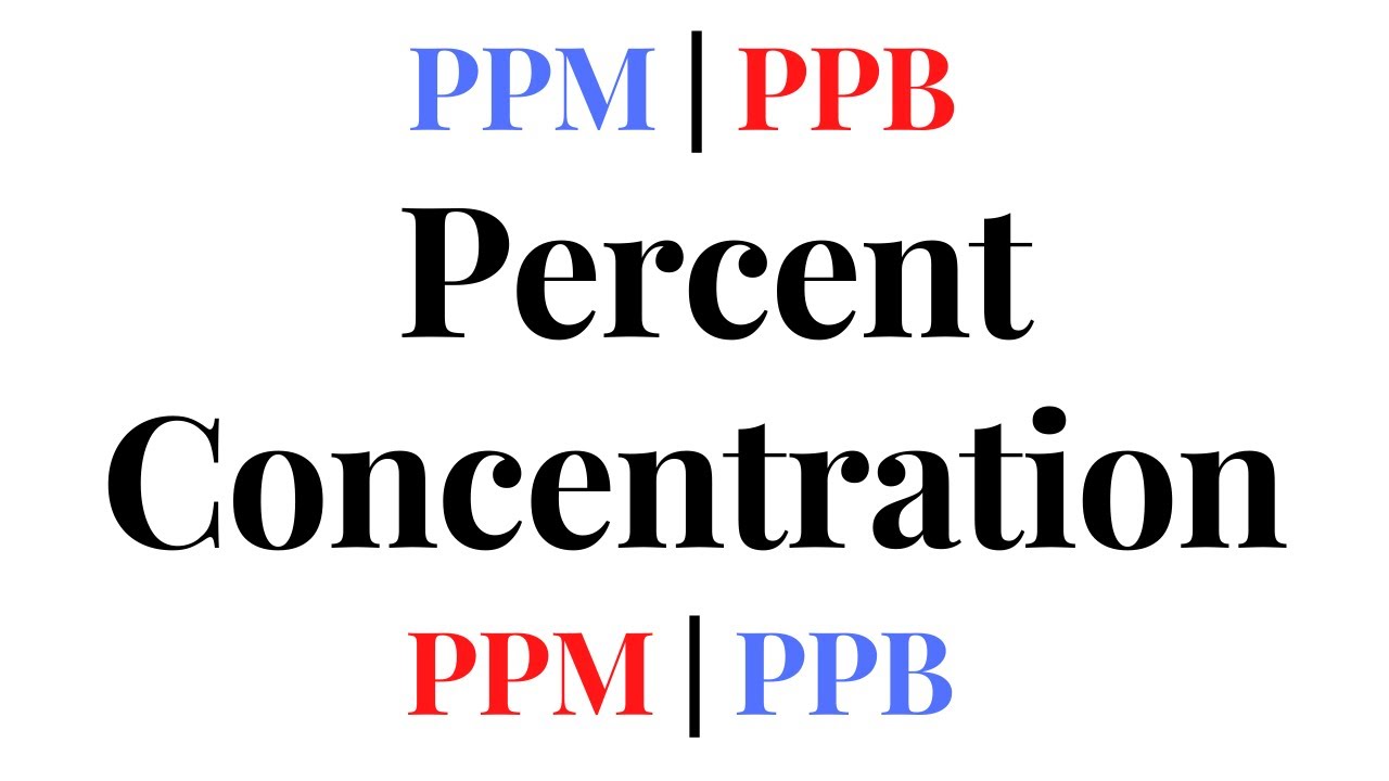 PERCENT CONCENTRATION (PPM & PPB)