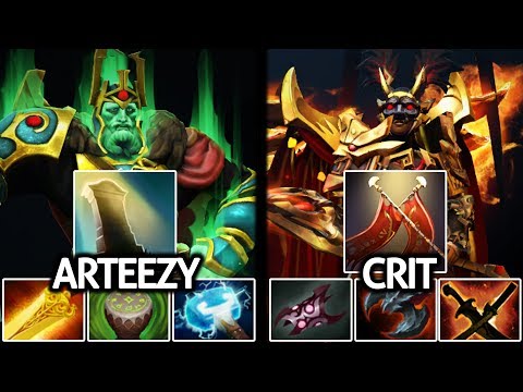 Arteezy Wraith King VS Crit Legion Commander Intense Carry Battle 7.21 Dota 2