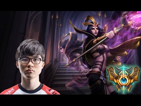 SKT T1 FAKER SoloQ Playing LEBLANC vs TWISTED FATE MID Ranked Challenger Korea S7.