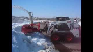 preview picture of video 'Eterra Skid Steer 3-Point runs a Snow Blower'