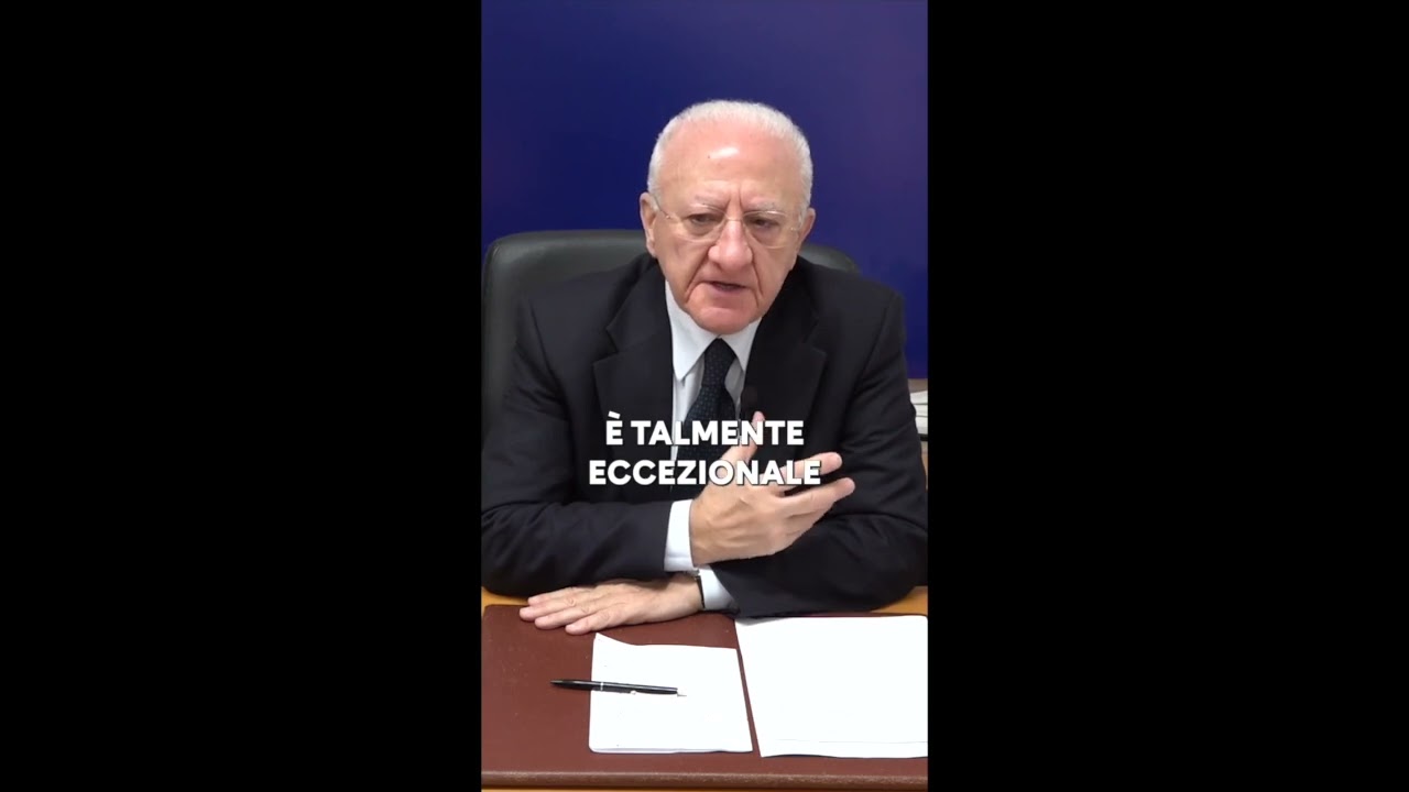 DE LUCA: “DOLORE IMMENSO PER DOMENICO, ERRORE GRAVE, DA I GENITORI ESEMPIO DI DIGNITÀ”