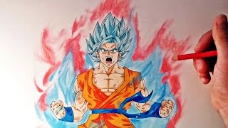 Cómo dibujar a Goku SSJ Dios Kaioken x10  How to 