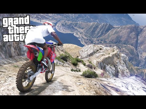I JUMP off the CHILIAD in a HONDA CR 250 (2t) - GTA 5 GANGSTER LIFE MOD (6) #87