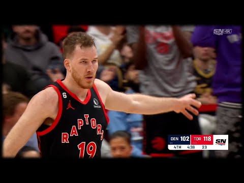 Jakob Poeltl incredible pass to OG for the Slam - Raptors vs Nuggets | March 14, 2023