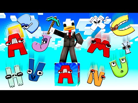 SOPRAVVIVO SOPRA UN SOLO BLOCCO DELL' ALFABETO - Minecraft ITA