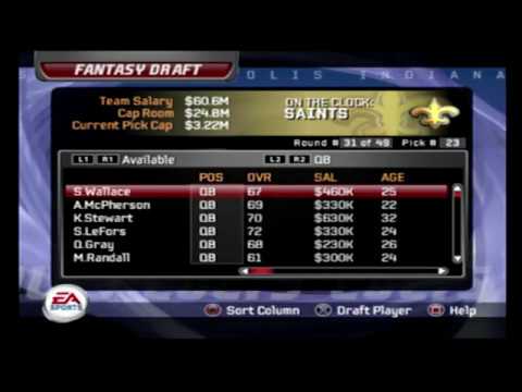 Madden NFL 06 PS2 Franchise Fantasy - Draft and Intro