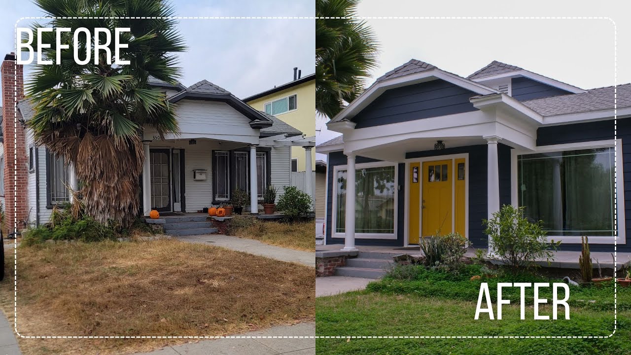 100-Year-Old Los Angeles Bungalow Exterior Makeover