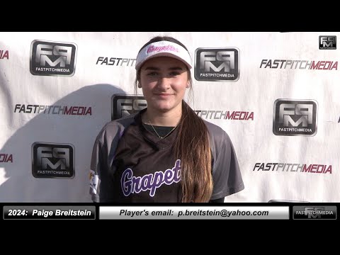 2024 Paige Breitstein 4.0 GPA - Athletic Middle Infielder Softball Skills Video