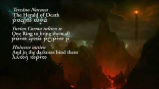 The Prophecy (Quenya lyrics in Tengwar) - Lord of the Rings: The Fellowship Of The Ring