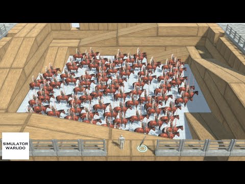 FPS Grenade Launcher Experiment with 100 Ancient Humans Animal Revolt Battle Simulator