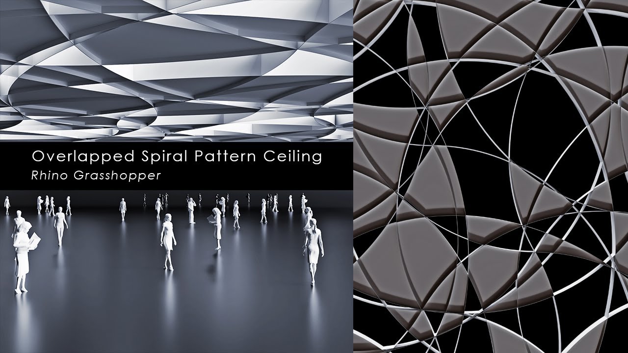 Overlapped Spiral Pattern Ceiling Rhino Grasshopper Tutorial