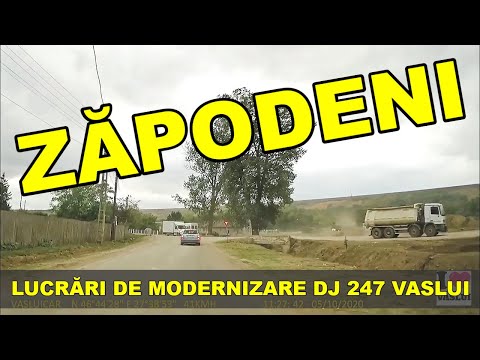Zapodeni - Vaslui drum strategic DJ 247 stadiu lucrari oct. 2020
