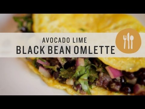 Avocado Lime Black Bean Omelette - Superfoods
